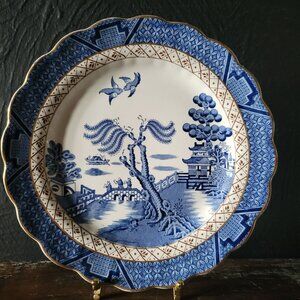 Vtg Booths Real Old Willow Salad Plate 9.625", Vintage Blue Willow Chinoiserie